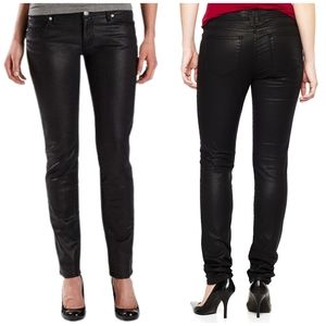 a.n.a • Black Premium Coated Skinny Jeans